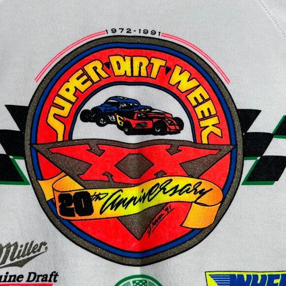 Vintage 90's Super Dirt Week Syracuse New York Hoodie 1991 20th Anniversary XL - Picture 14 of 15